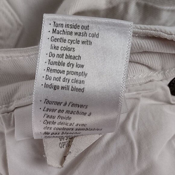 Paige Kylie Crop White Jeans With 5 Pockets Zip Fly With Button Closure Size 32 - Picture 12 of 12